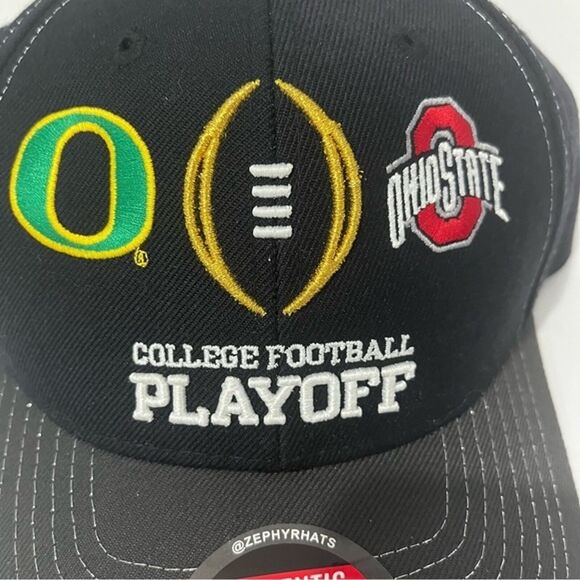 Zephyr OHIO STATE vs OREGON NCAA College Football Playoff Commemorative Cap NEW! - Picture 2 of 7